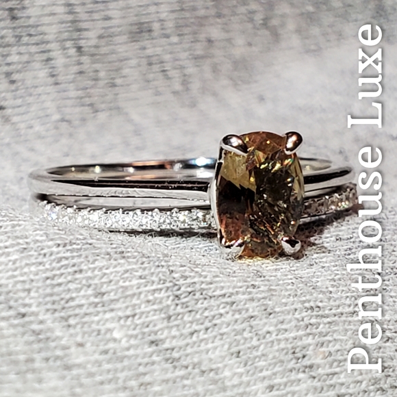 REAL Color Changing Zultanite Sterling Silver Ring Set - Picture 7 of 11